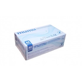 MUMU egyszerhasználatos latex fehér gumikesztyű L-es 100 db/doboz