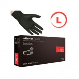 MERCATOR Nitrylex (black) L Nitril kesztyű 100db/doboz